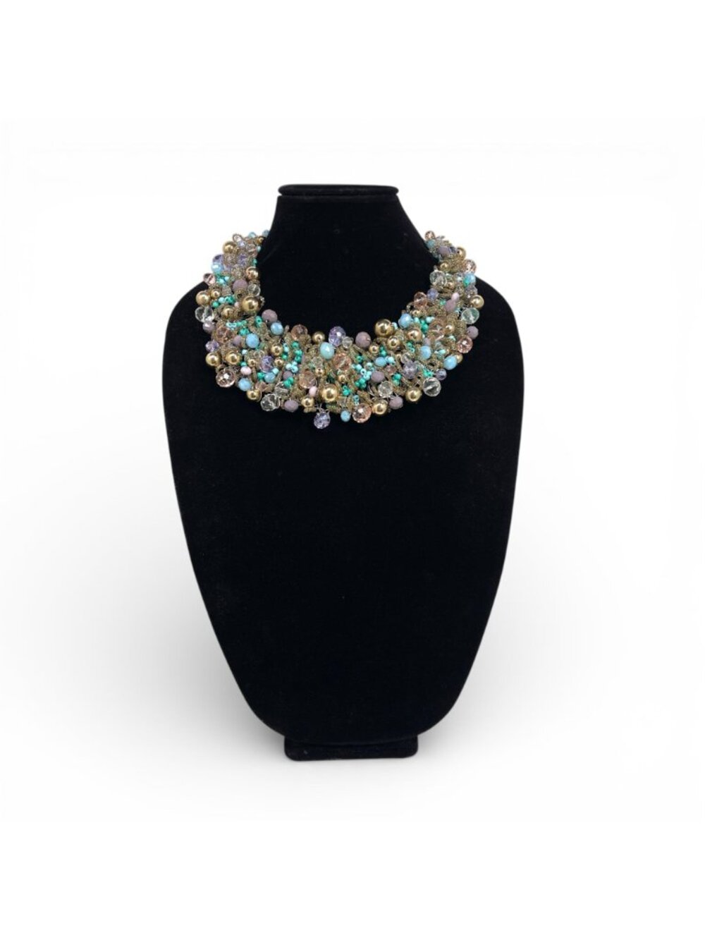 ✨ Stunning Pastel Beaded Statement Necklace – Cottagecore / Boho Glam🌸 - Picture 2 of 6